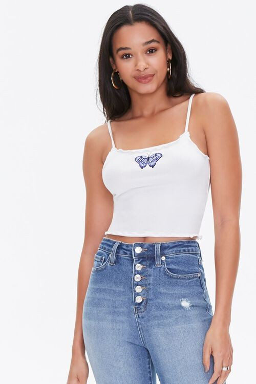 Butterfly Patch Cropped Cami | Forever 21 (US)