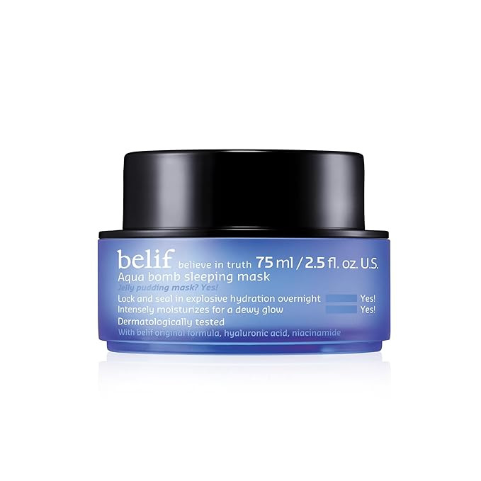 belif Vitamin E Jelly Overnight Mask – Hydrating & Plumping Face Moisturizer with Red Algae & J... | Amazon (US)