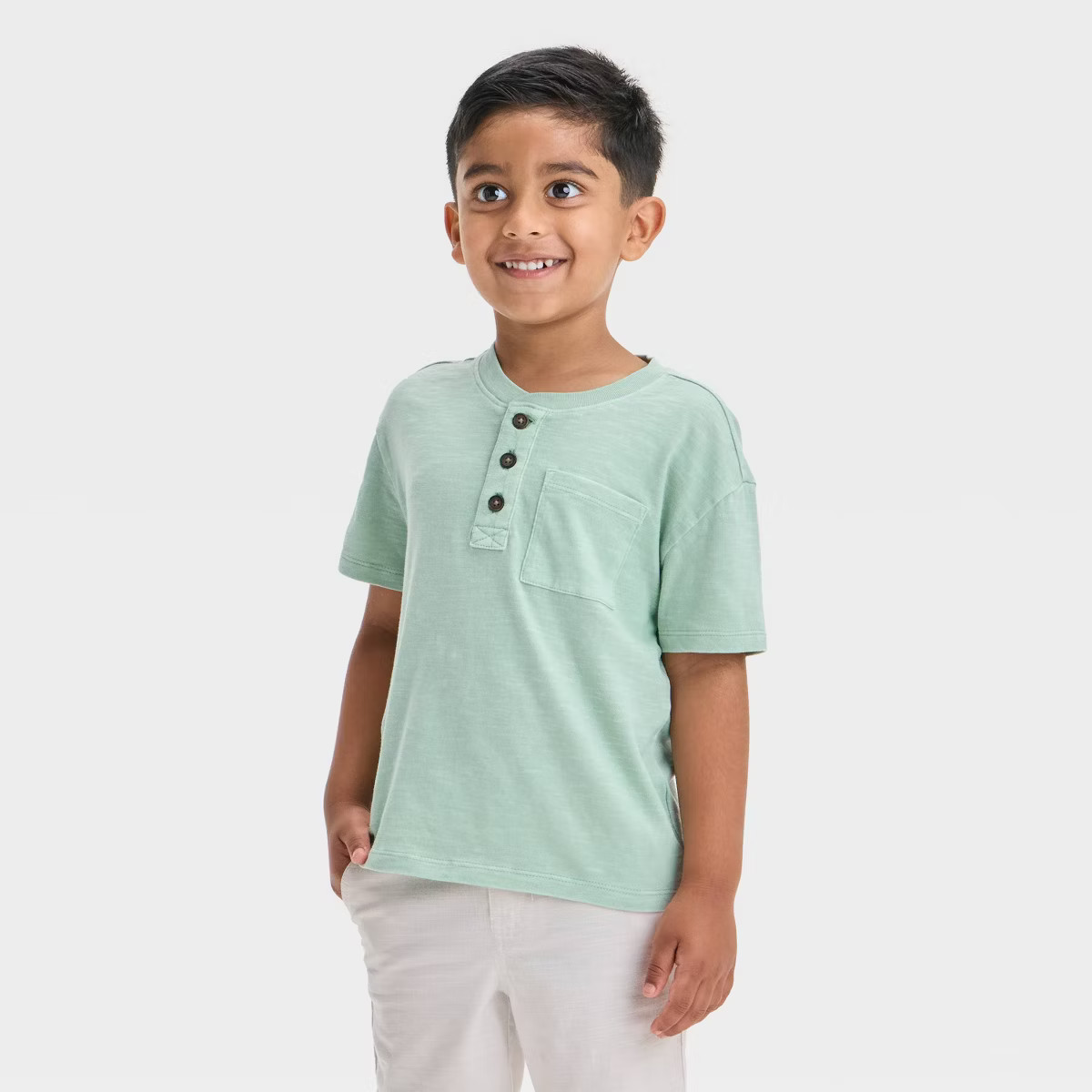 Toddler Boys' Short Sleeve Henley T-Shirt - Cat & Jack™ | Target