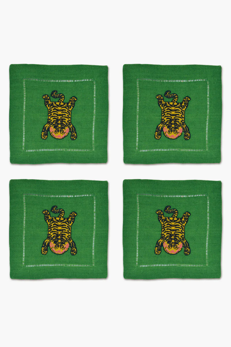 Tibetan Tiger Cocktail Napkins | Tuckernuck (US)