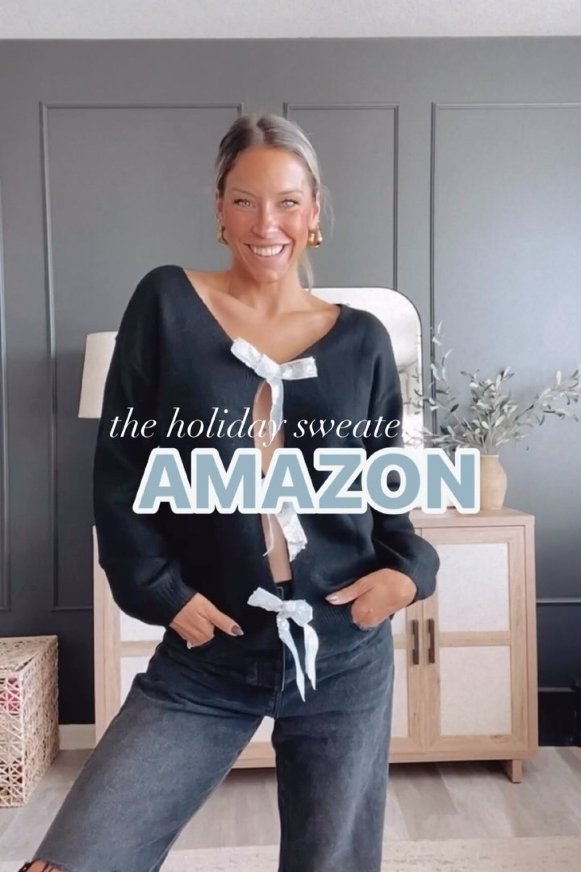 LIKE, SAVE + comment 🪩 BOWS 🪩 and I will DM you the 🔗 for this Holiday Sweater before it sells out. You can shop my @amazonfashion finds on my storefront now - the link to access is in my bio. @amazoninfluencerprogram

I am 5’10. Typically a size 27 / m

SIZES IM WEARING:
Long Sleeve Holiday Sweater w/ Sequin bow detailing -
M

#amazonfinds #amazonfashion #amazonprime #amazonstorefront #amazonstyle #amazoninfluencer #amazoninfluencerprogram