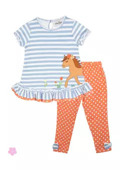 Rare Too Toddler Girls Striped Top and Dot Printed Pants Set | Belk