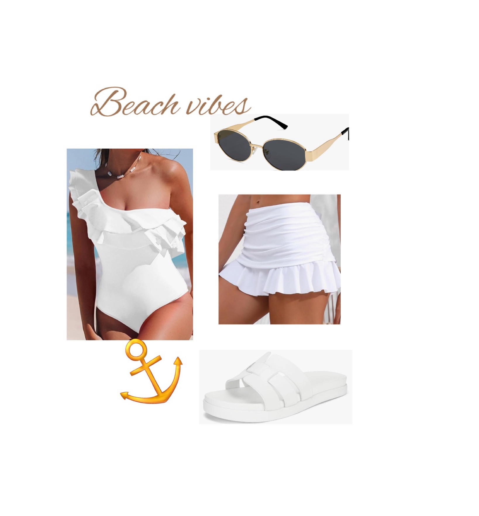 Beach vibes , swimwear, swimsuit, one piece swimsuit, swim skirt, pool slides, sandals, sunglasses, vacation 

#LTKSwim #LTKShoeCrush
