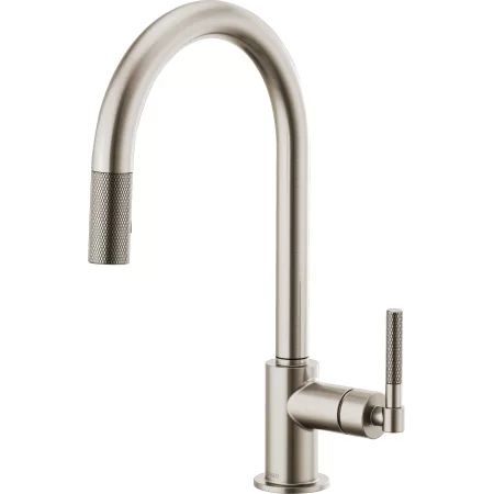 Litze Single Handle Arc Spout Pull Down Kitchen Faucet with Knurled Handle - Limited Lifetime War... | Build.com, Inc.