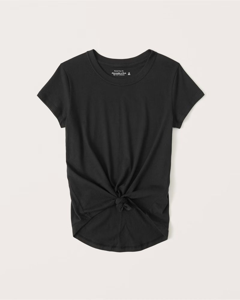 Women's Knotted Crew Tee | Women's Tops | Abercrombie.com | Abercrombie & Fitch (US)