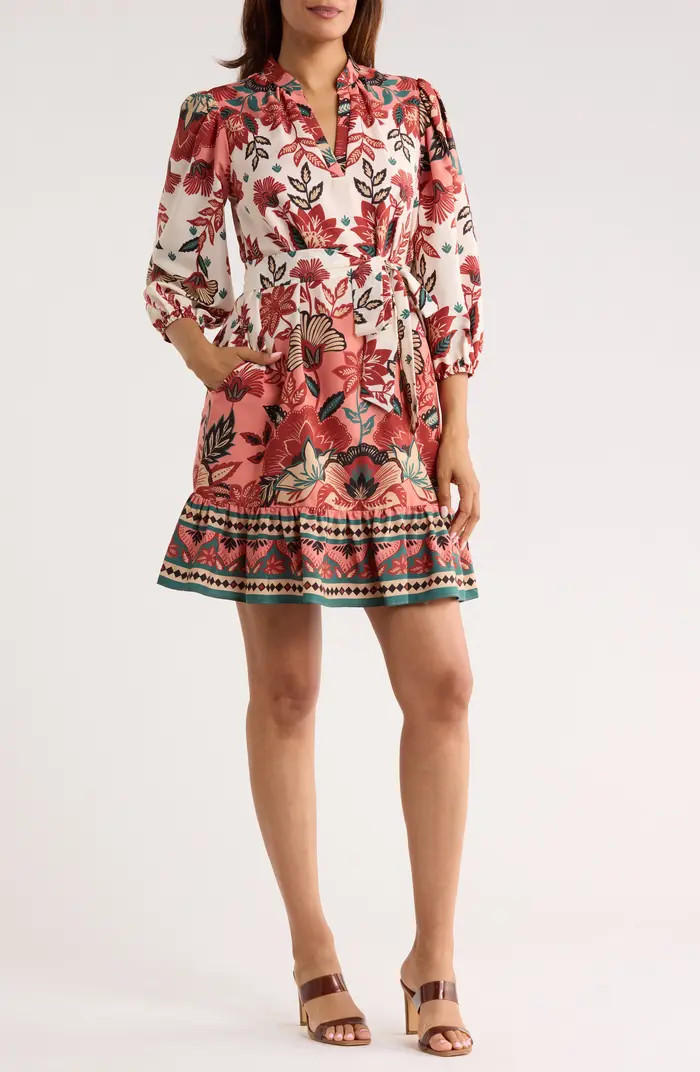 Vince Camuto Floral Balloon Sleeve Shift Dress | Nordstromrack | Nordstrom Rack