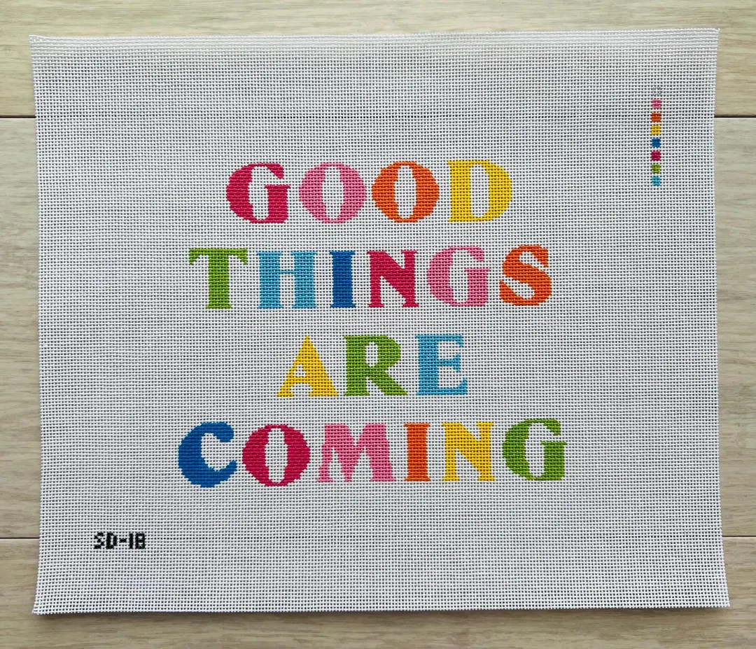 PRE-ORDER Good Things Are Coming Needlepoint Canvas | Etsy (US)