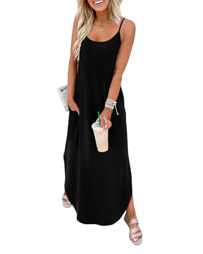 WIHOLL Women's Maxi Dresses for Women Casual Long Summer Sun Dresses 2026 Spaghetti Strap Hawaiia... | Amazon (US)