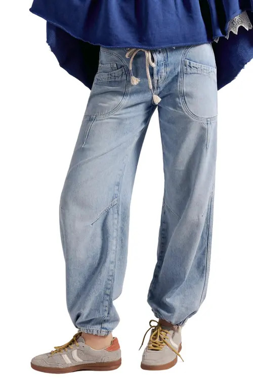 Free People Love Language Drawstring Jogger Jeans in No Drama at Nordstrom, Size 26 | Nordstrom