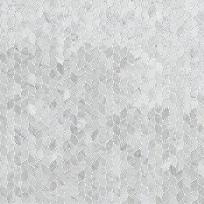 Carrara White x 12 in. x 12 in. Honed Marble Mosaic Floor and Wall Tile | Wayfair North America