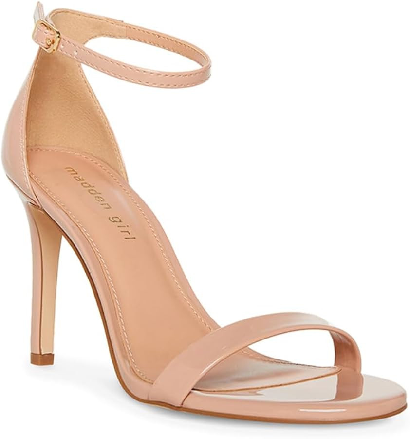 Madden Girl Women's Brazen Heeled Sandal, Dark Nude Patent, 8.5 | Amazon (US)