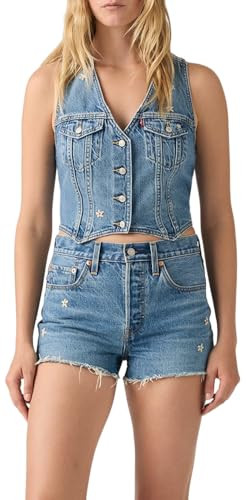 Levi's Women's Racer Vest, (New) Bee In The Bonnet (Non-Stretch), Small | Amazon (US)