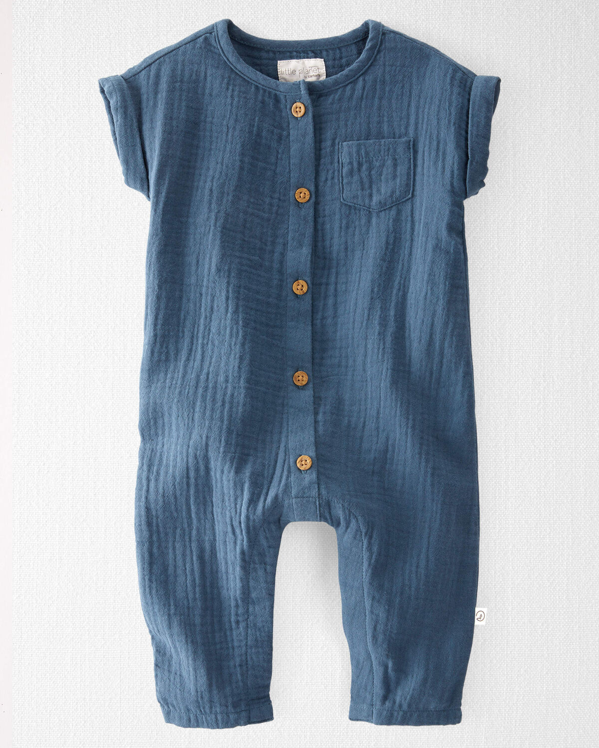 Teal Baby Organic Cotton Gauze Jumpsuit | carters.com | Carter's