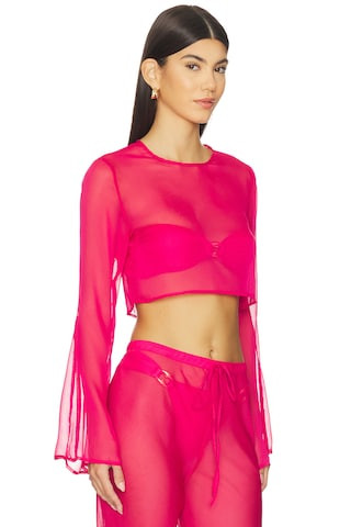 Shani Shemer Phoenix Crop Top in Fuchsia from Revolve.com | Revolve Clothing (Global)