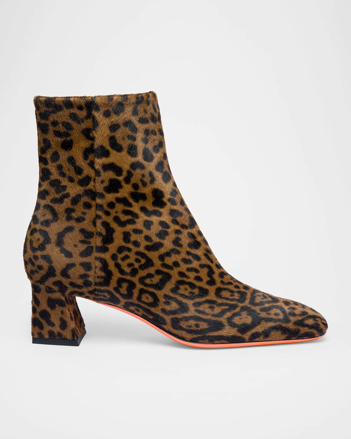 Marta Leopard Block Heel Booties | Neiman Marcus