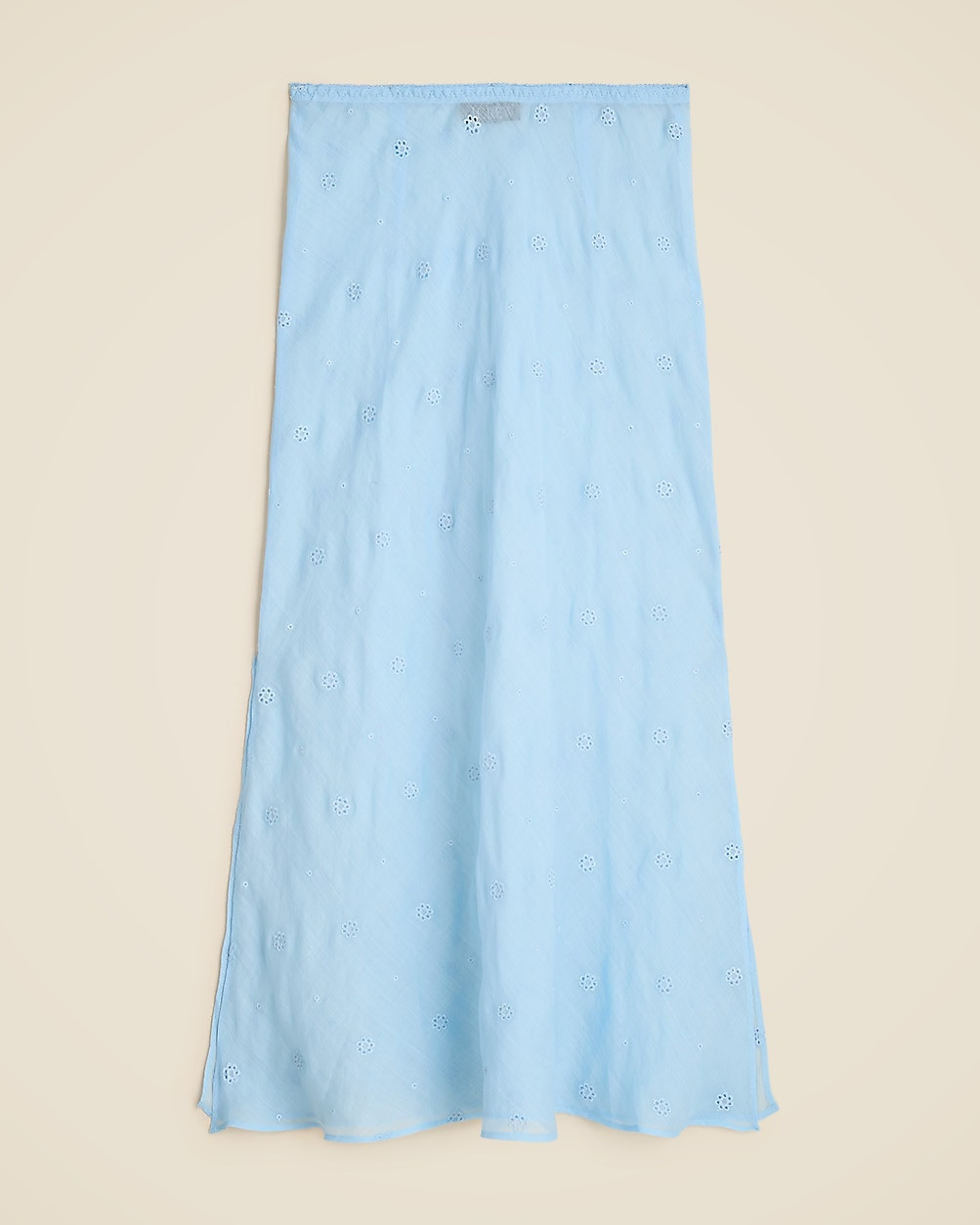 Eyelet slip skirt in ramie | J. Crew US