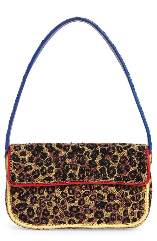 STAUD Tommy Beaded Shoulder Bag in Black at Nordstrom | Nordstrom