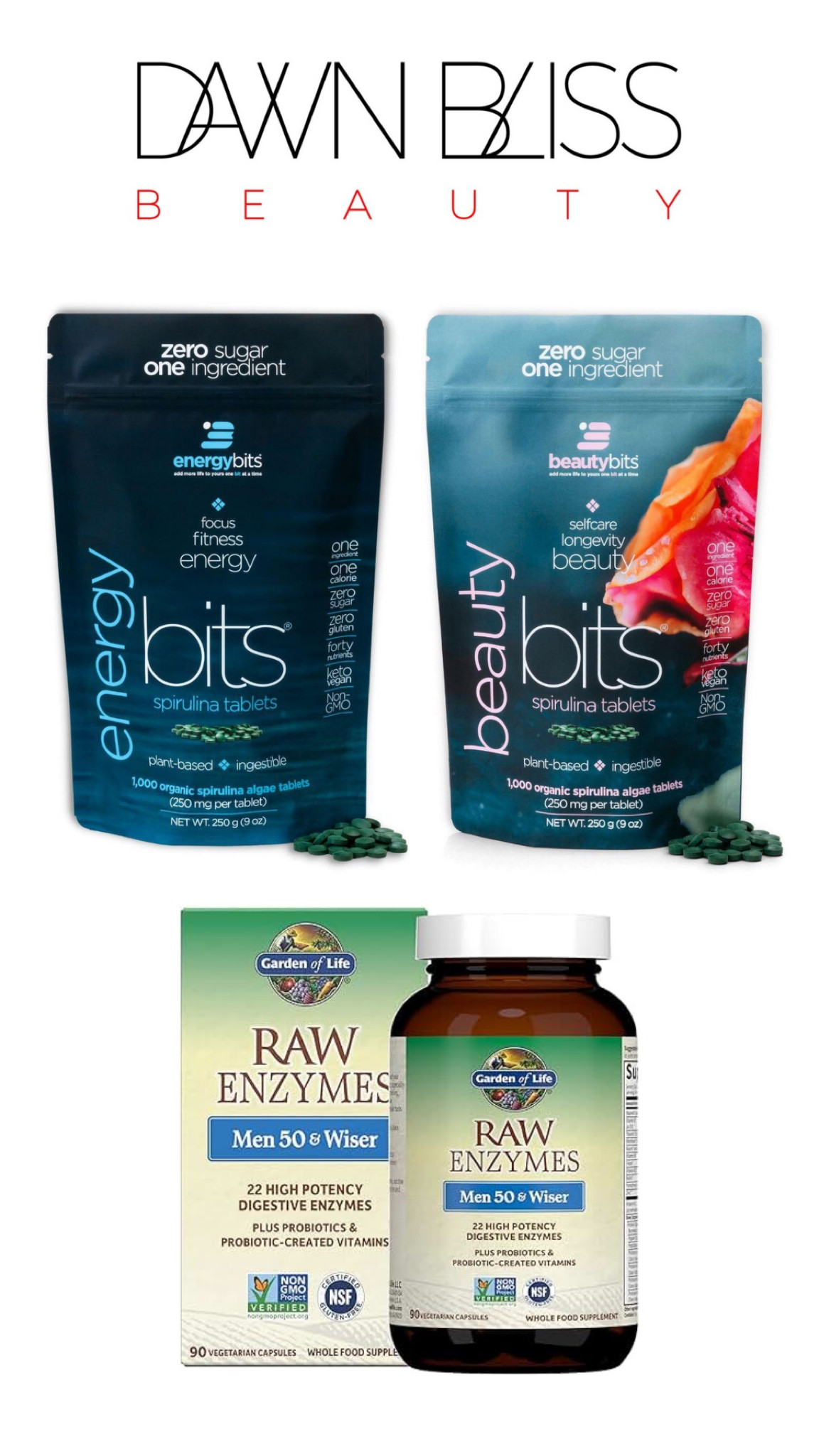 These are a few of my must have daily products that help me keep my weight in check, zap my appetite, support sustained energy. 

ENERGY/BEAUTY BITS:  I just grab a bunch, maybe 10 at a time and pop them in my mouth throughout the day. They go down easily and the noticeable benefits are the reason why I keep using them.  They help immensely with/ my ADHD & the ZERO HUNGER is a bonus!

Zaps my hunger 
Improves my focus
Absorbs instantly
Sustains steady energy
No spikes/crashes
Boosts my focus
I call it l MY NATURE’S ADDEROL

ENERGYbits® contain zero carbs, one calorie per tablet, high protein and 40 vitamins/minerals so they are also excellent for intermittent fasting, weight loss, traveling or meal replacements. The beauty bits and energy bits are the same exact product. I just like the beauty bit because the bag is prettier.  The creator talks about it in the podcast below:

https://podcasts.apple.com/us/podcast/the-bitch-fix-health-and-hormones-for-the-modern-woman/id1455811410?i=1000608381940

DIGESTIVE ENZYMES:

Ate too much or just want to be comfortable faster or help your body out with digestion? I take these usually after my meal because I forget to take them before but they still work.  They take away any bloat and make me feel more comfortable quicker.  I take 1 for light meals, 2 for meals with easily digestible protein, and 3 for red meat or over indulgence.  True story this product drastically helped a friend of mine who has Hashimotos.

#LTKover40 #LTKfitness #LTKActive