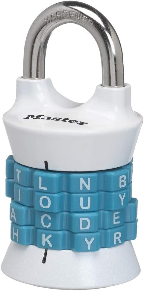 Master Lock 1535DWD Locker Lock Set Your Own Word Combination Padlock, 1 Pack, Colors May Vary | Amazon (US)