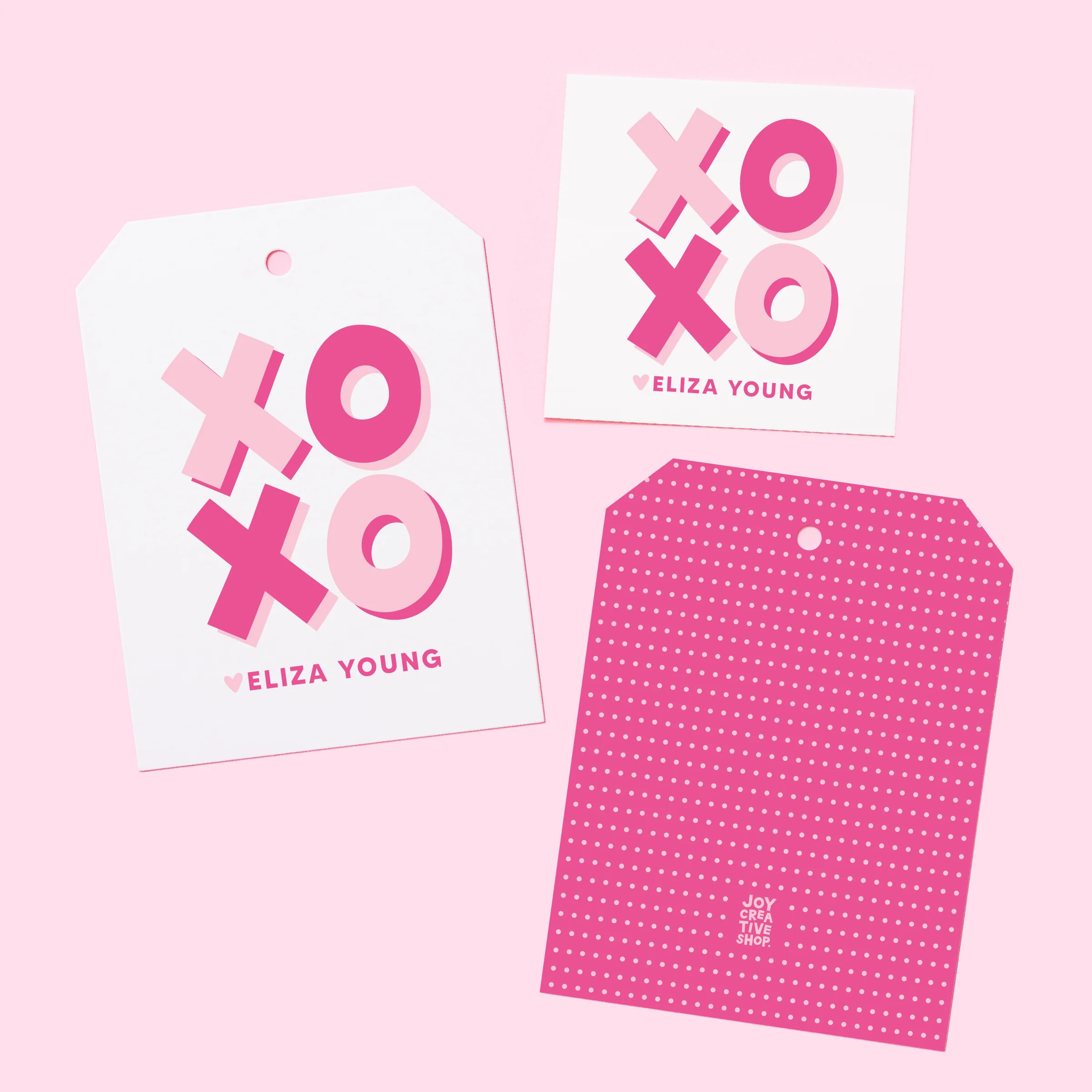 Valentine's XOXO Personalized Gift Tag or Sticker | Joy Creative Shop