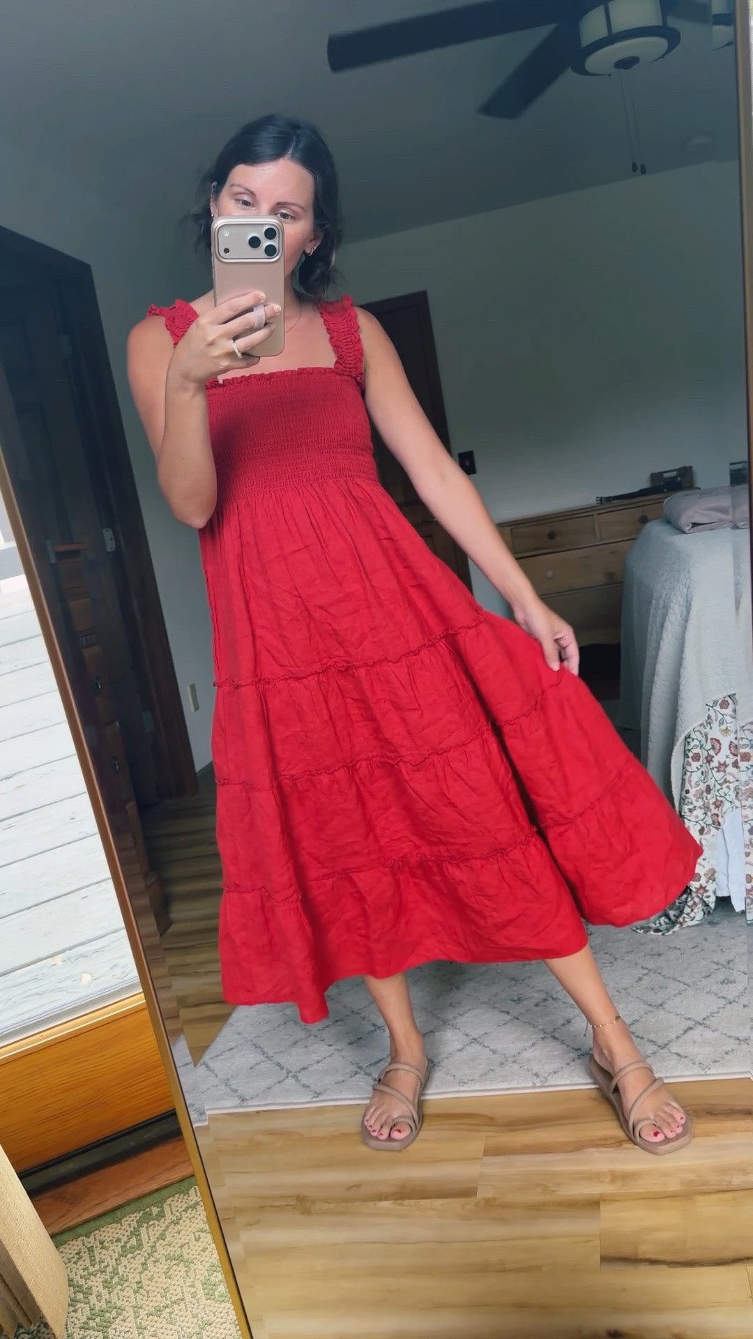 xs in my linen dress (I also own in black and tan) and 6 in my croc sandals

#LTKPetite #LTKSeasonal #LTKgrwm