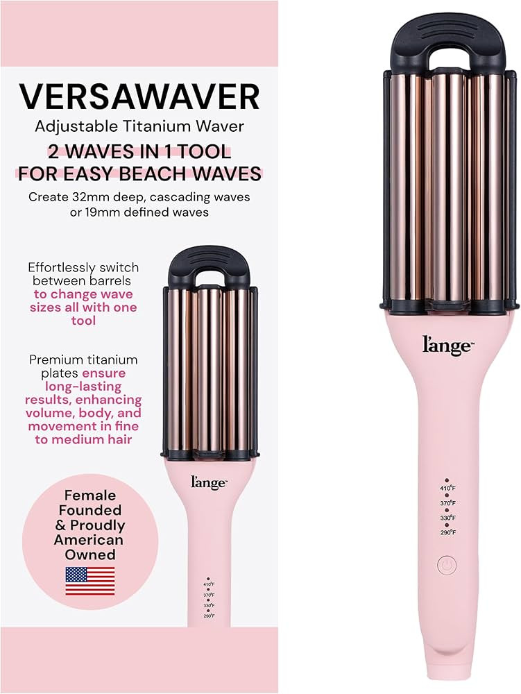 L'ANGE Hair VersaWaver Adjustable Titanium Waver | Pick 19mm or 32mm Waves with 1 Tool | Titanium... | Amazon (US)