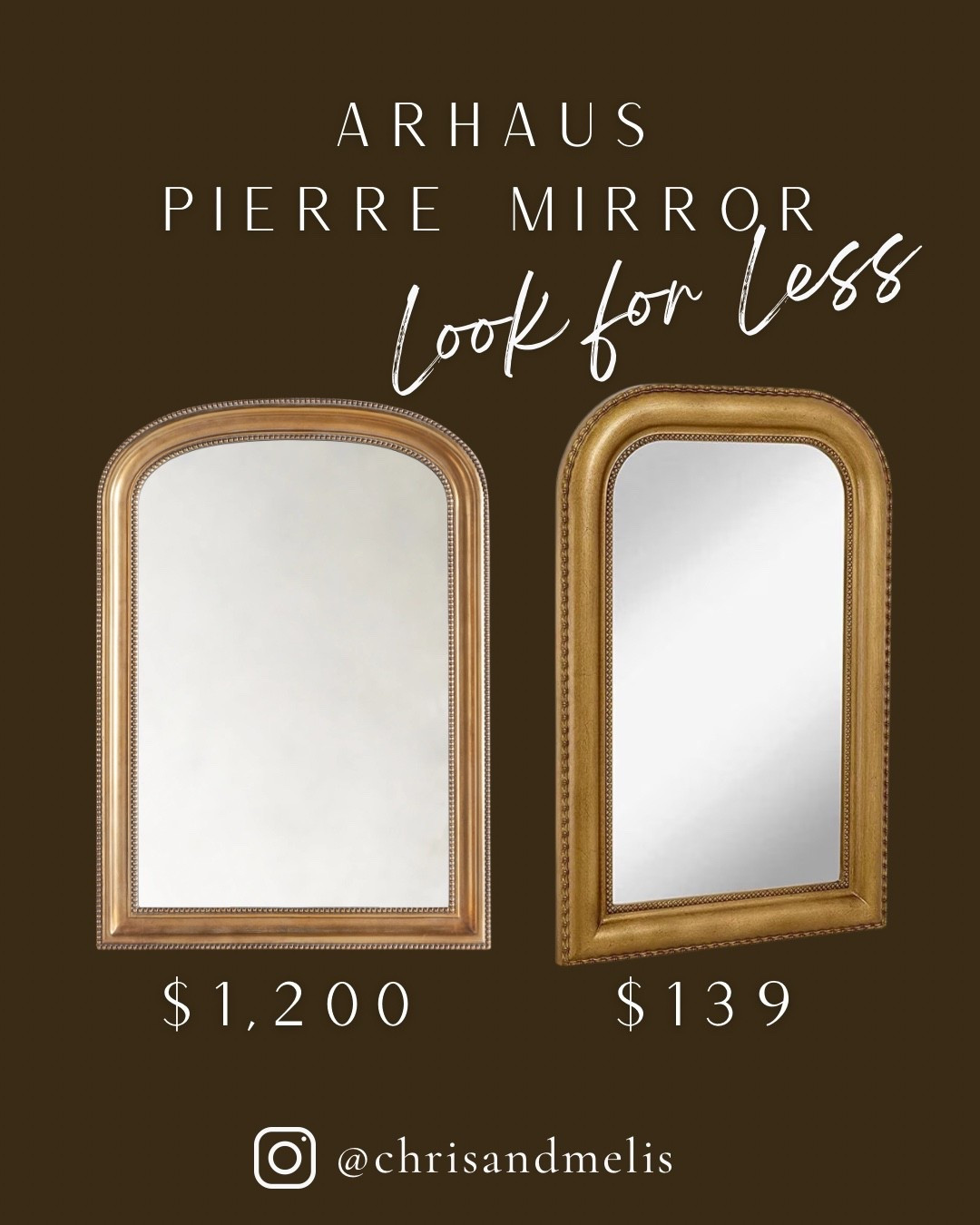 This look for less for the Arhaus Pierre mirror is 1/9 of the price, would look gorgeous over a console table or even as a vanity mirror!

Home decor 

#LTKSaleAlert #LTKHome