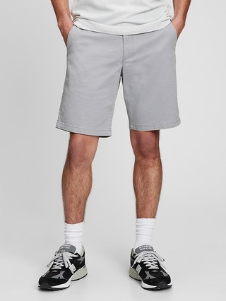 10" GapFlex Essential Khaki Shorts with Washwell | Gap Factory