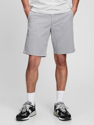 10&#x22; GapFlex Essential Khaki Shorts with Washwell | Gap Factory