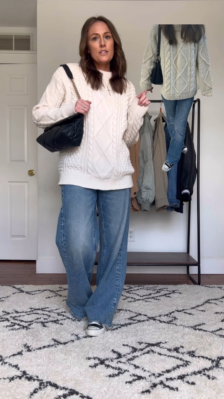 I’m in a large in the sweater and a 6 long in the jeans.

Everyday outfits. Easy outfits. Easy outfit ideas. Neutral basics. Spring outfits. Spring outfit idea. Casual outfits. Basic mom outfit. Casual outfit idea. Casual outfit. Everyday outfit. Mom outfit. Street style.

#LTKFindsUnder100 #LTKSeasonal #LTKFindsUnder50