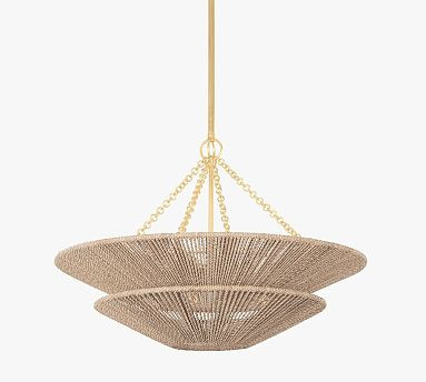 Thea Natural Abaca Rope Pendant (30") | Pottery Barn (US)