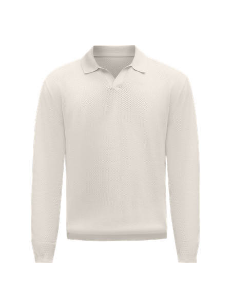 Cotton-Blend Knit Long-Sleeve Polo Shirt | Lululemon (US)