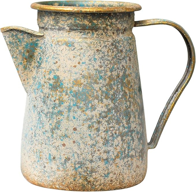 Z² BellaDecor Vintage Metal Milk Jug Vase Rustic Vase Flower Vase Farmhouse Vase Small Vases for... | Amazon (CA)