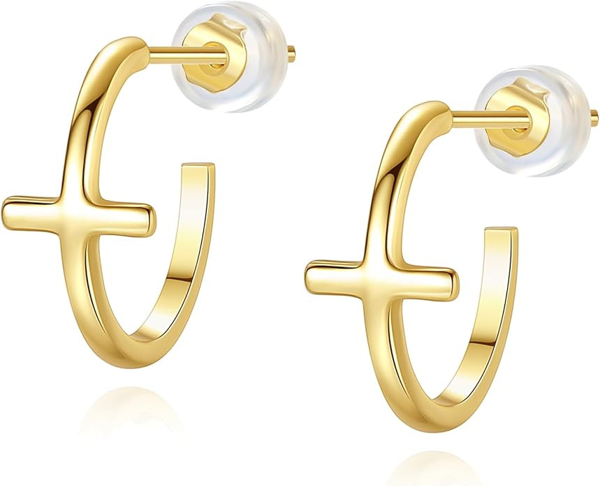 Me&Hz Gold Huggie Earrings Small Huggie Hoop Earrings for Women 14K Gold Plated Hypoallergenic Cu... | Amazon (US)