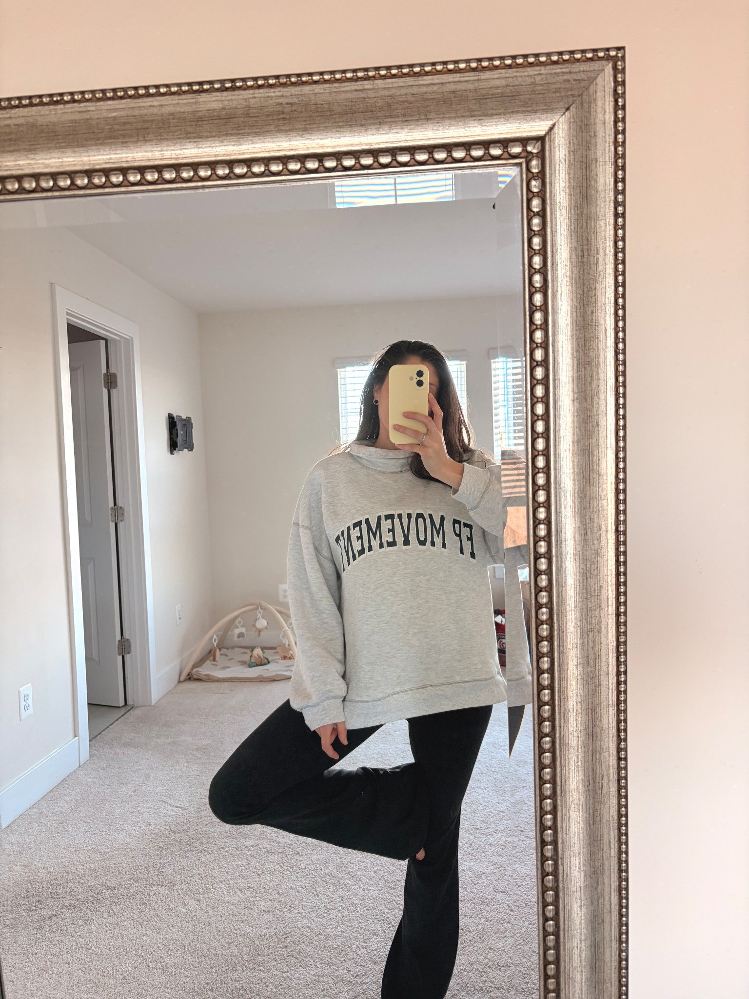 Free people set sweatshirt on repeat during postpartum. 

Wearing XS could have also done a S for an even more oversize feel 



#LTKmomlife #LTKPetite #LTKootd