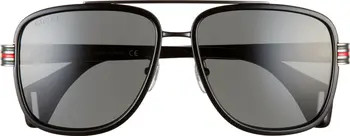 58mm Square Aviator Sunglasses | Nordstrom