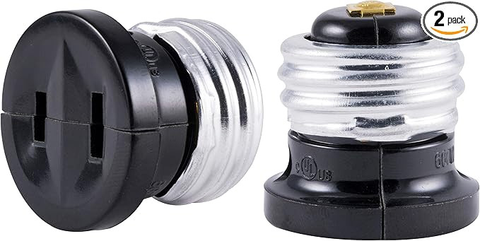 GE Polarized Handy Plug, Convert, Easy-to-Install, UL Listed, Black, 54276, Light Bulb to Outlet ... | Amazon (US)