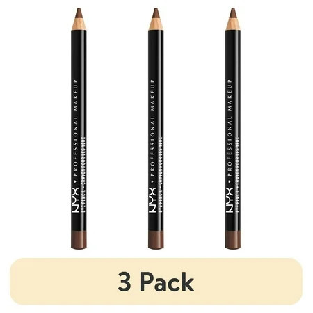 (3 pack) NYX Professional Makeup Slim Eye Pencil, Creamy longwear eyeliner, Dark Brown | Walmart (US)