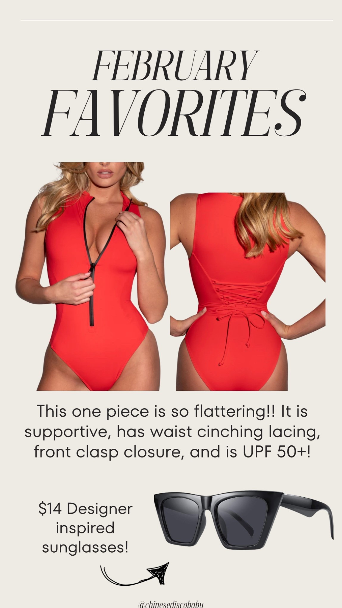February favorites! In love with this swimsuit. It is so flattering 😍. Also, my Amazon designer inspired sunnies were a top favorite! 

#LTKStyleTip #LTKFindsUnder50 #LTKSpringSale
