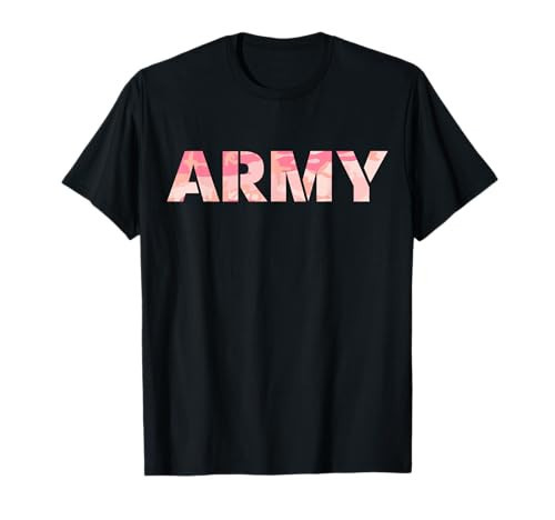 US Army Camouflage Vintage T-Shirt Pink T-Shirt | Amazon (US)