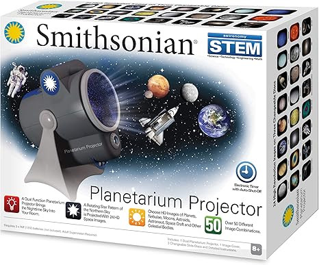 Smithsonian Optics Room Planetarium and Dual Projector Science Kit, Black/Blue, Age 8 and Up | Amazon (US)