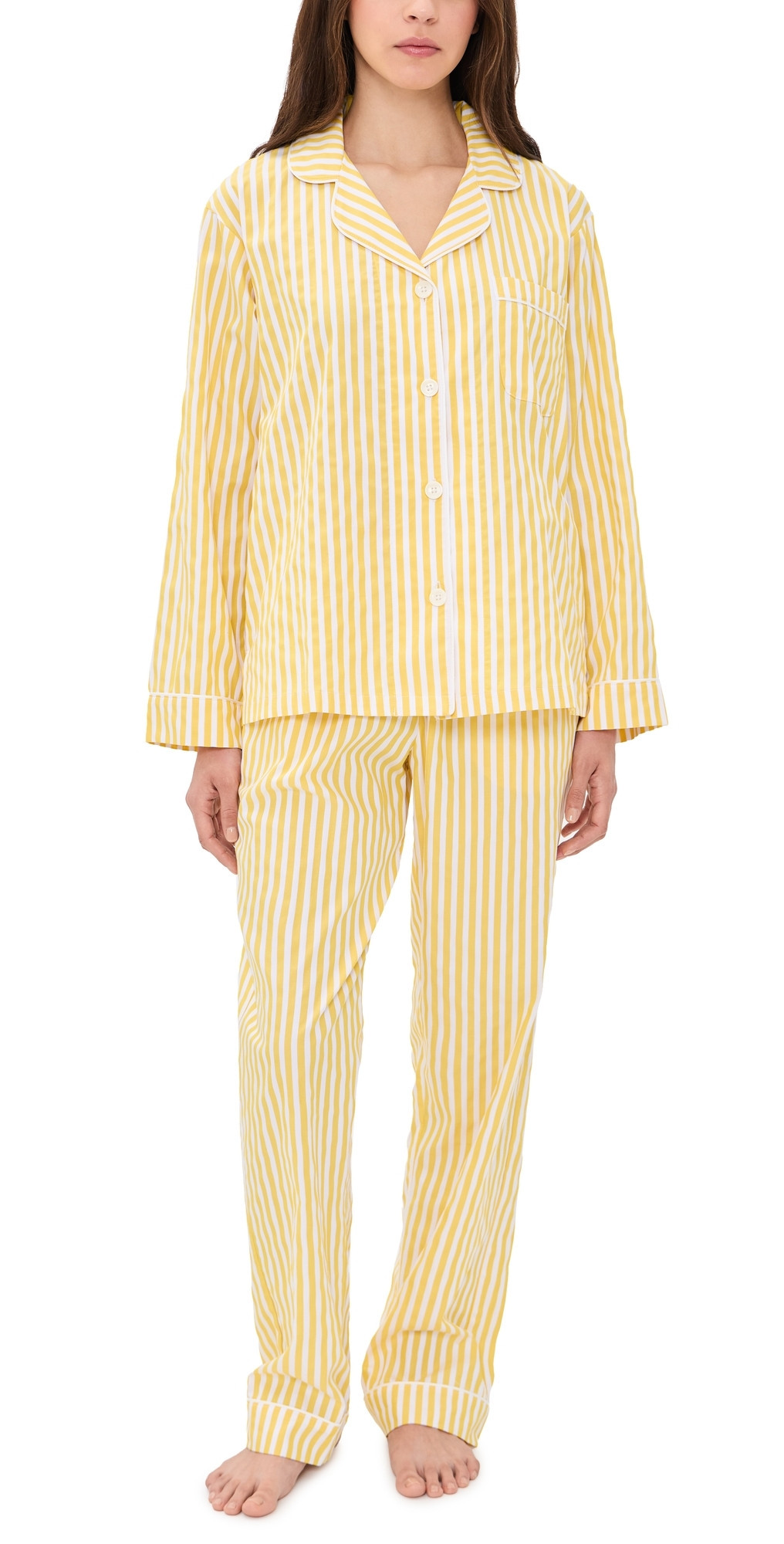 BedHead PJs Long Sleeve Yellow 3-D Stripe Pajamas Yellow 3D Stripe 1X | Shopbop