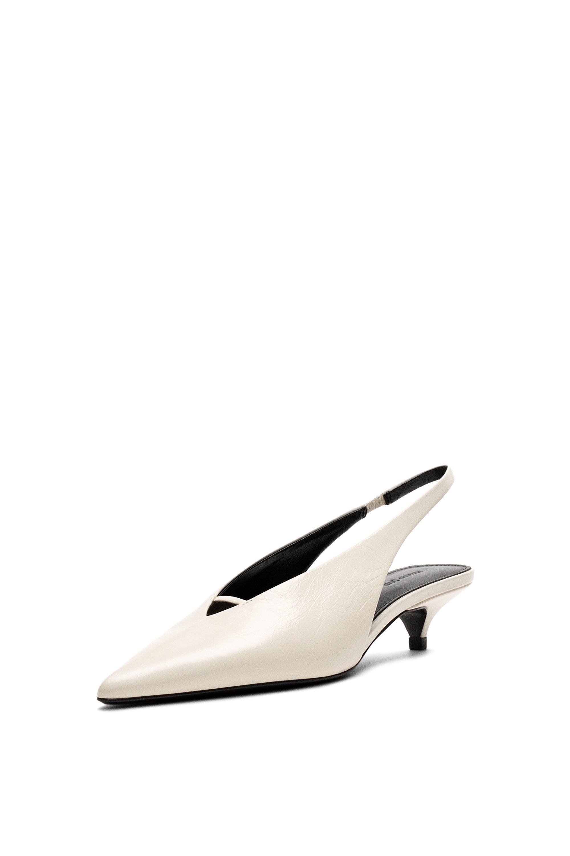 Slingback heels - WHITE | Massimo Dutti UK