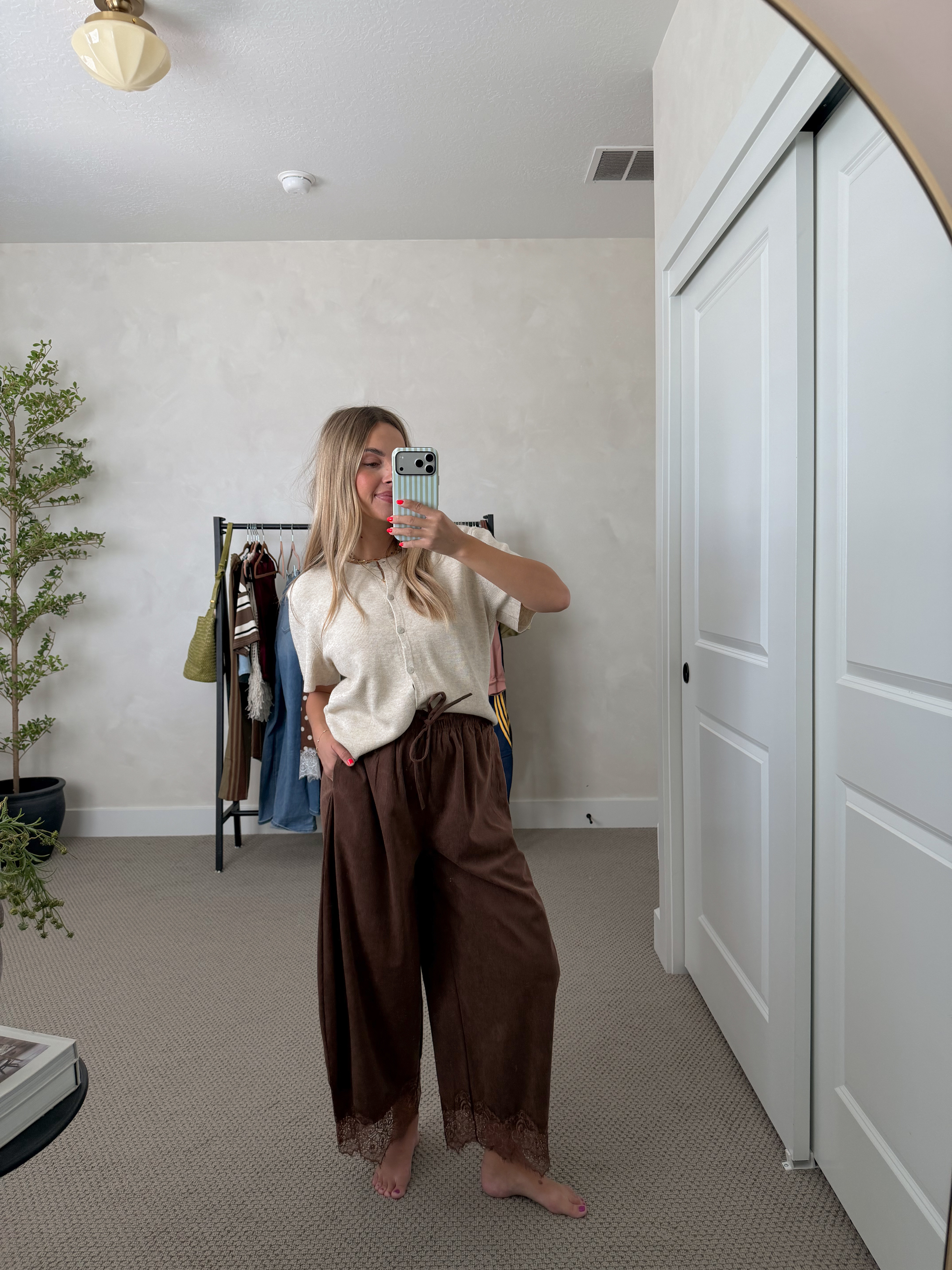Feeling cozy in these corduroy pants. Perfect for fall! #ComfortWear 

 #LTKootd #LTKmomlife #LTKSeasonal