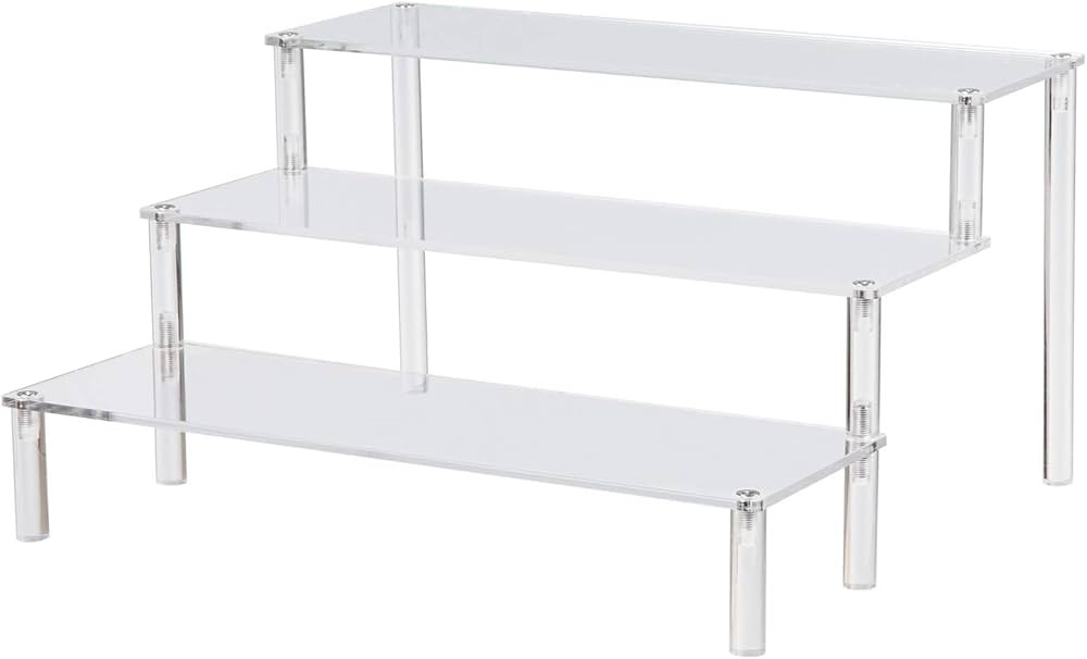 BYCY Clear Acrylic Display Stand Perfume Display Stand, 3 Tier Desserts Holder,3 Tier Cupcake Dis... | Amazon (US)