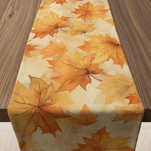 Fall Decorations for Home - Fall Leaves Table Runner | Fall Decor for Thanksgiving Friendsgiving Indoor Outdoor - Autumn Centerpieces Backdrop for Tables Room Office Kitchen | Amazon (US)
