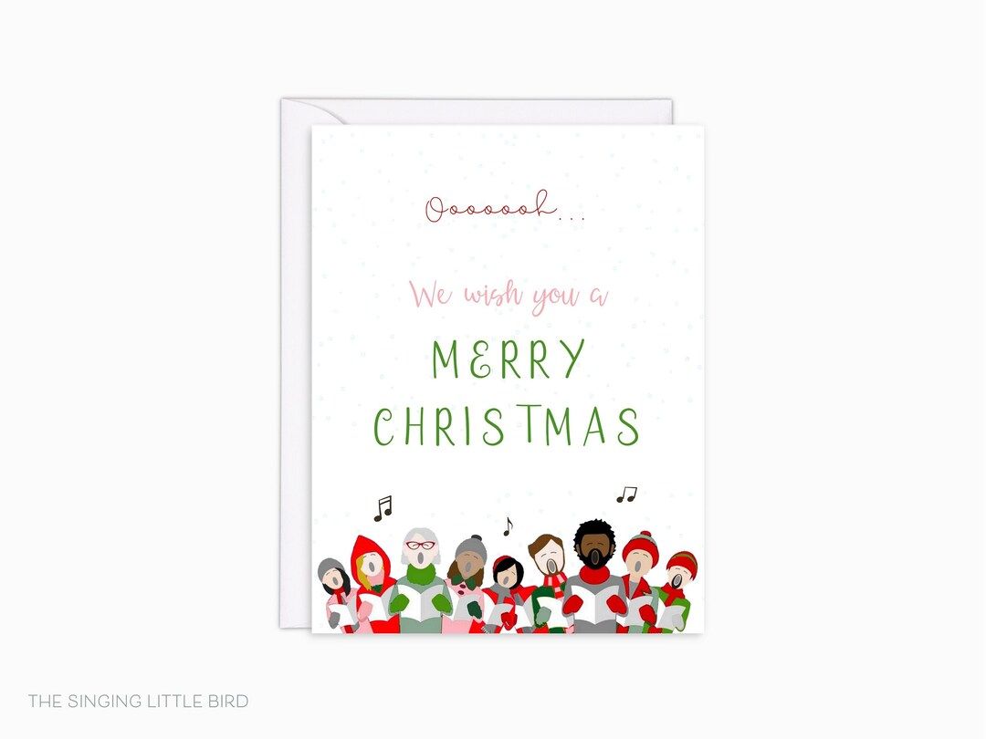 Christmas Caroler Cards Carol Singers Christmas Card - Etsy | Etsy (US)
