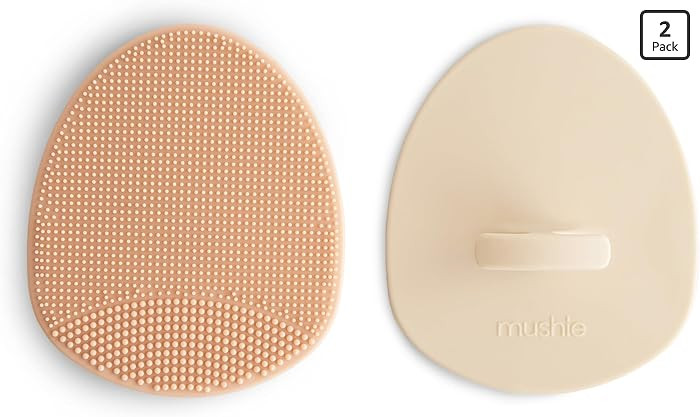 mushie Baby Bath Cradle Cap Brush | Soft Silicone Bristles for Dry Skin, Eczema, & Cradle Cap Tre... | Amazon (US)