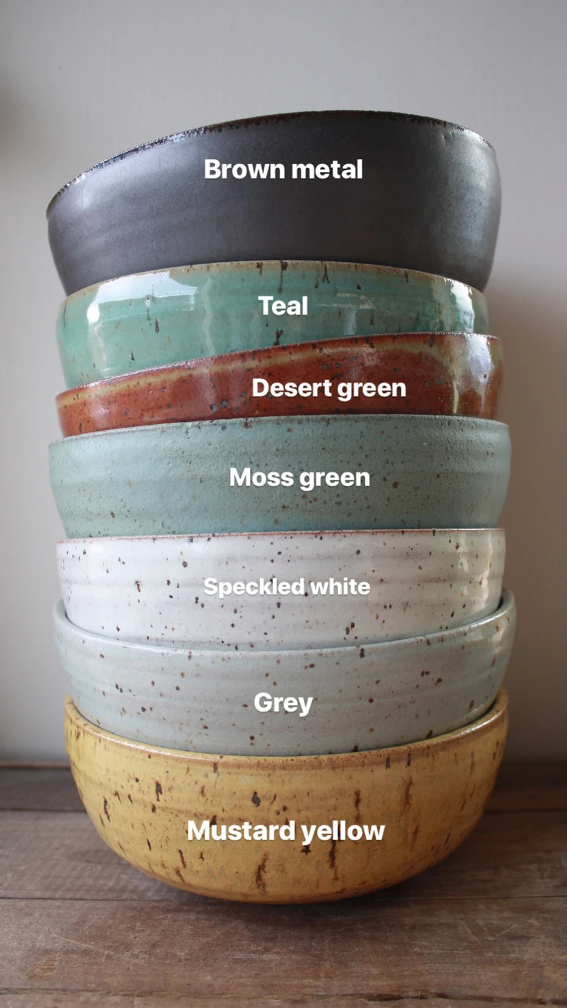 Pasta Bowl Handmade Ceramics & Pottery KJ Pottery - Etsy | Etsy (US)