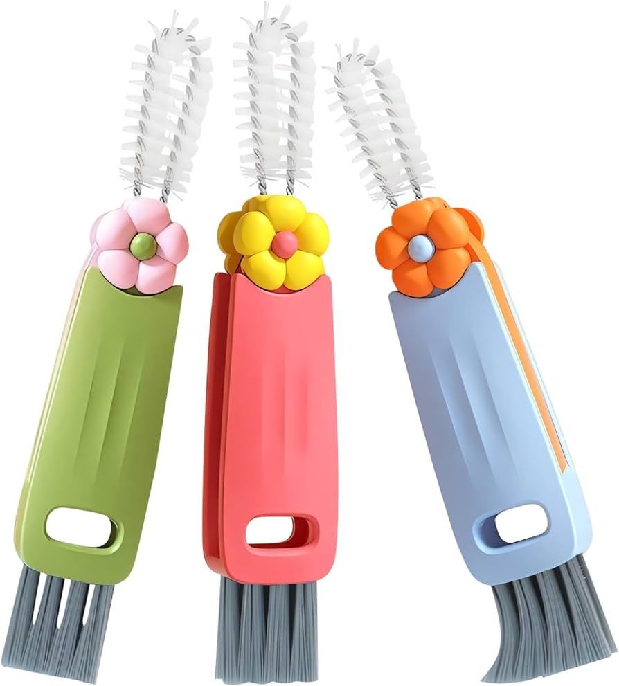 NONENDU 3 in 1 Cup Lid Cleaning Brush, Portable Cup Cleaner Brush, 2024 New Water Bottle Cleaner ... | Amazon (US)